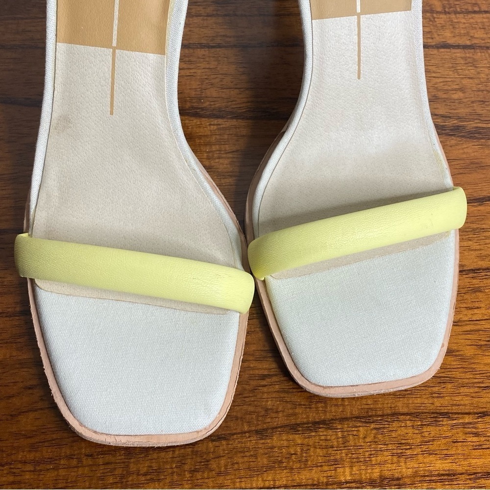 DOLCE VITA Jayke Leather Ankle Strap Sandals Daffodil Multi Stella SIZE: 10 - Picture 8 of 15